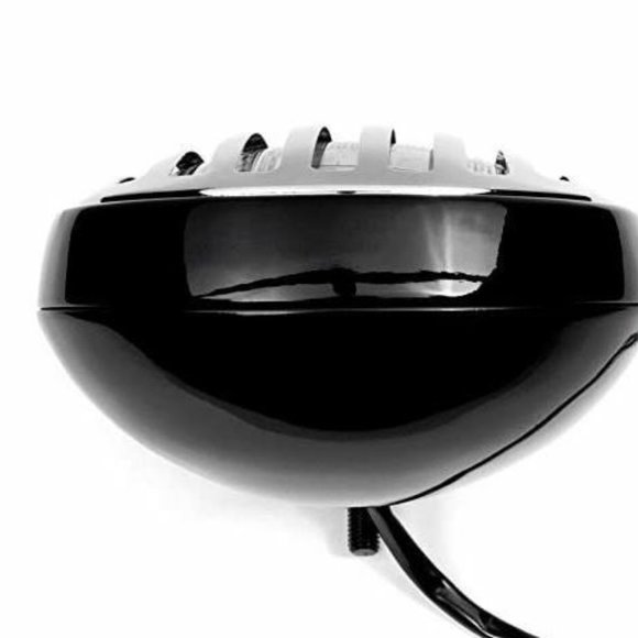 6" Black & Chrome Motorcycle Headlight with Grill High Low Headlamp Bottom Mount - Picture 5 of 5